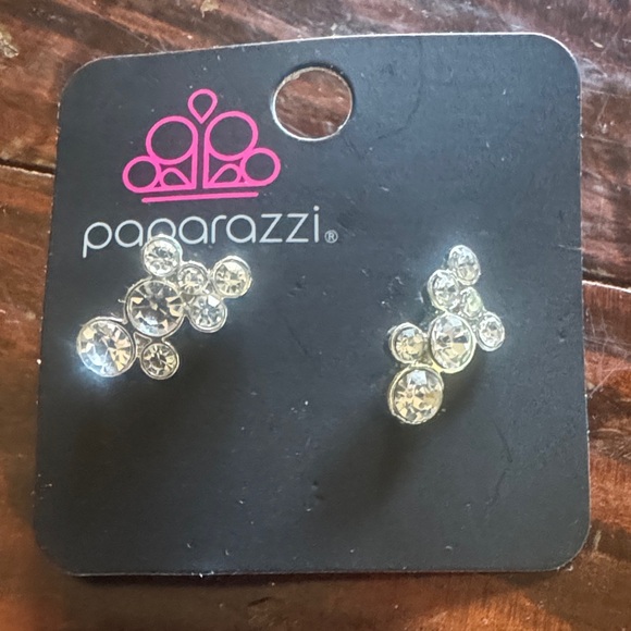 paparazzi Jewelry - Paparazzi lot of Silver Sparkle Stud & Dangle Earrings